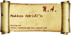 Makkos Adrián névjegykártya