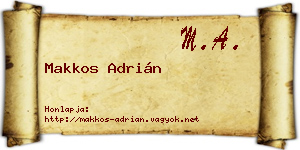 Makkos Adrián névjegykártya