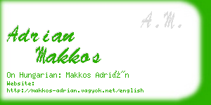 adrian makkos business card